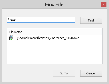 SoftPerfect File Access Monitor - Find File widow