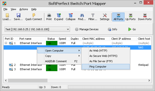 SoftPerfect Switch Port Mapper - Third-party applications