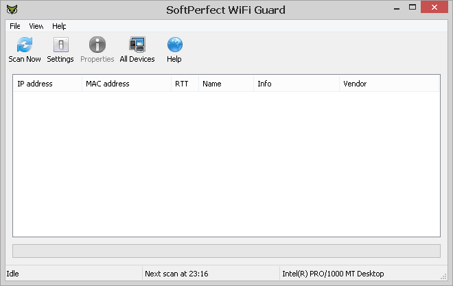 SoftPerfect WiFi Guard main application window